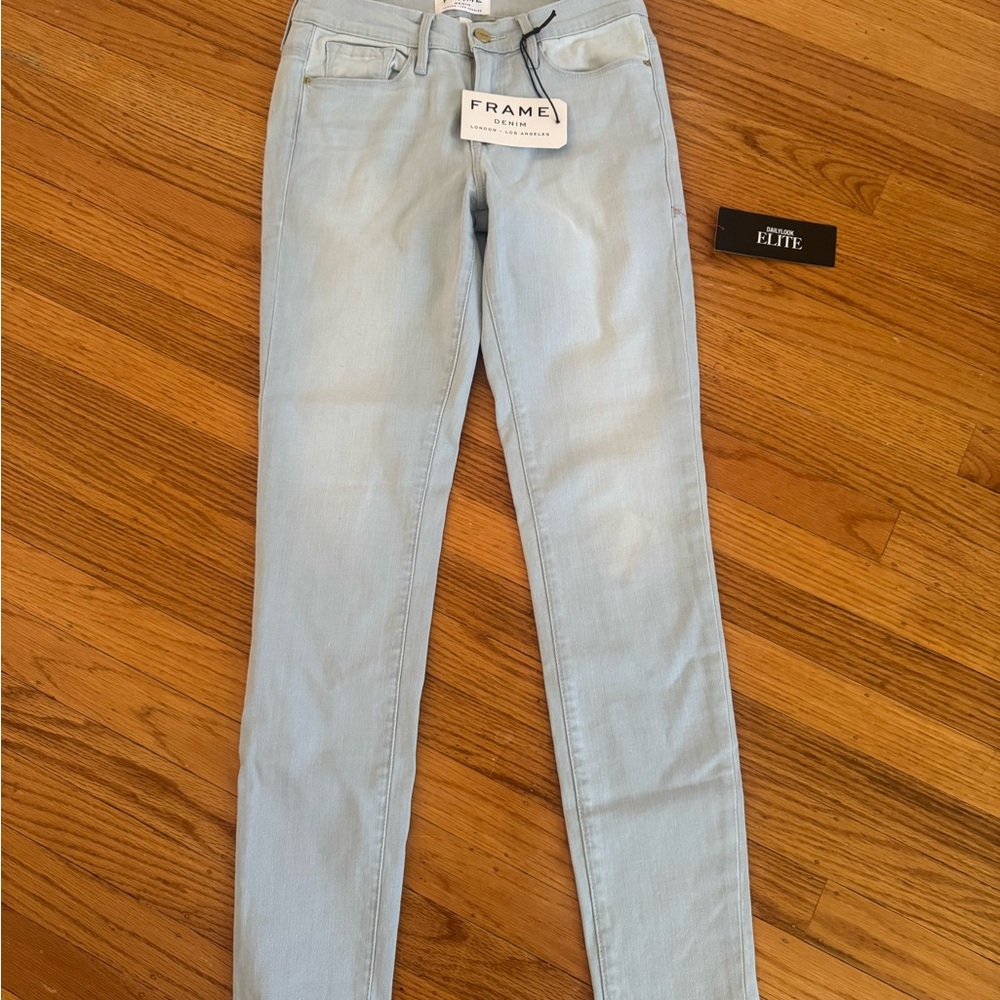 Frame Denim Women's Light Blue Skinny Jeans Le Skinny Jeanne NWT